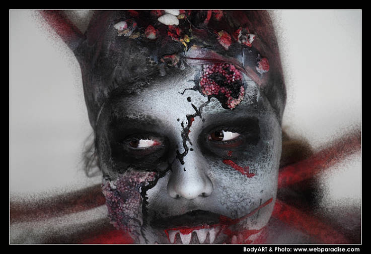 Halloween, helloween, zombie, special-make-up, special make-up, special make up, bodypainting, bodypaintings, bodypaint, bodypaints, bodyart, schminken, schminktipps, schminktips by Christine Dumbsky